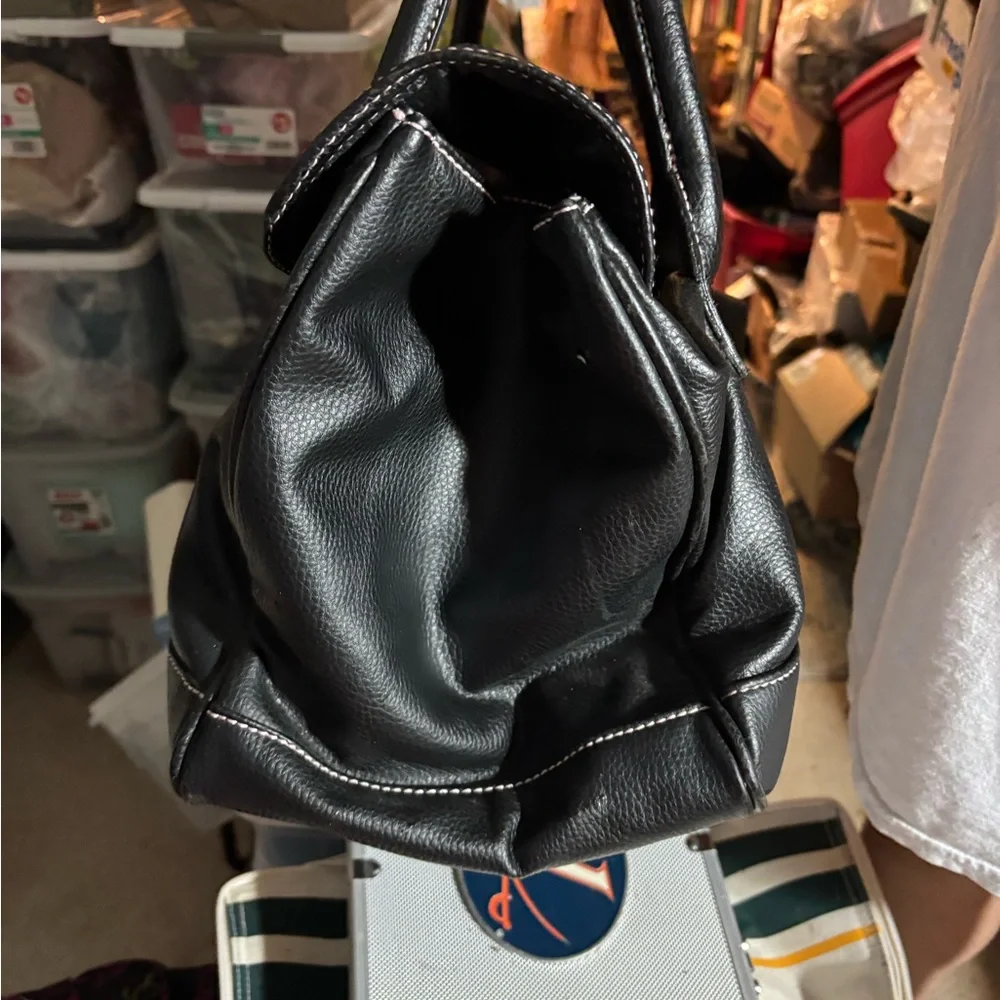 Black Leather Weekend Bag by Victoria’s Secret
